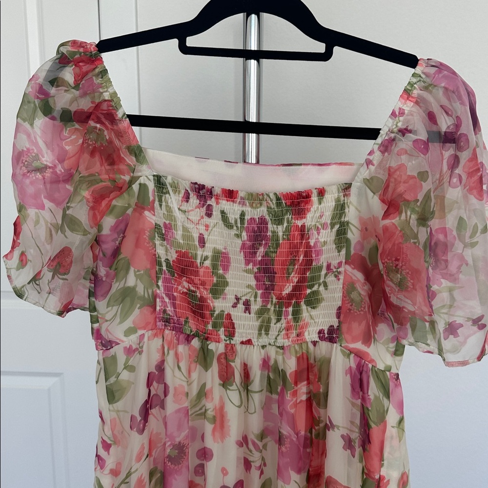 Abercrombie & Fitch Emerson Angel Sleeve Midi Dress - Picture 5 of 5